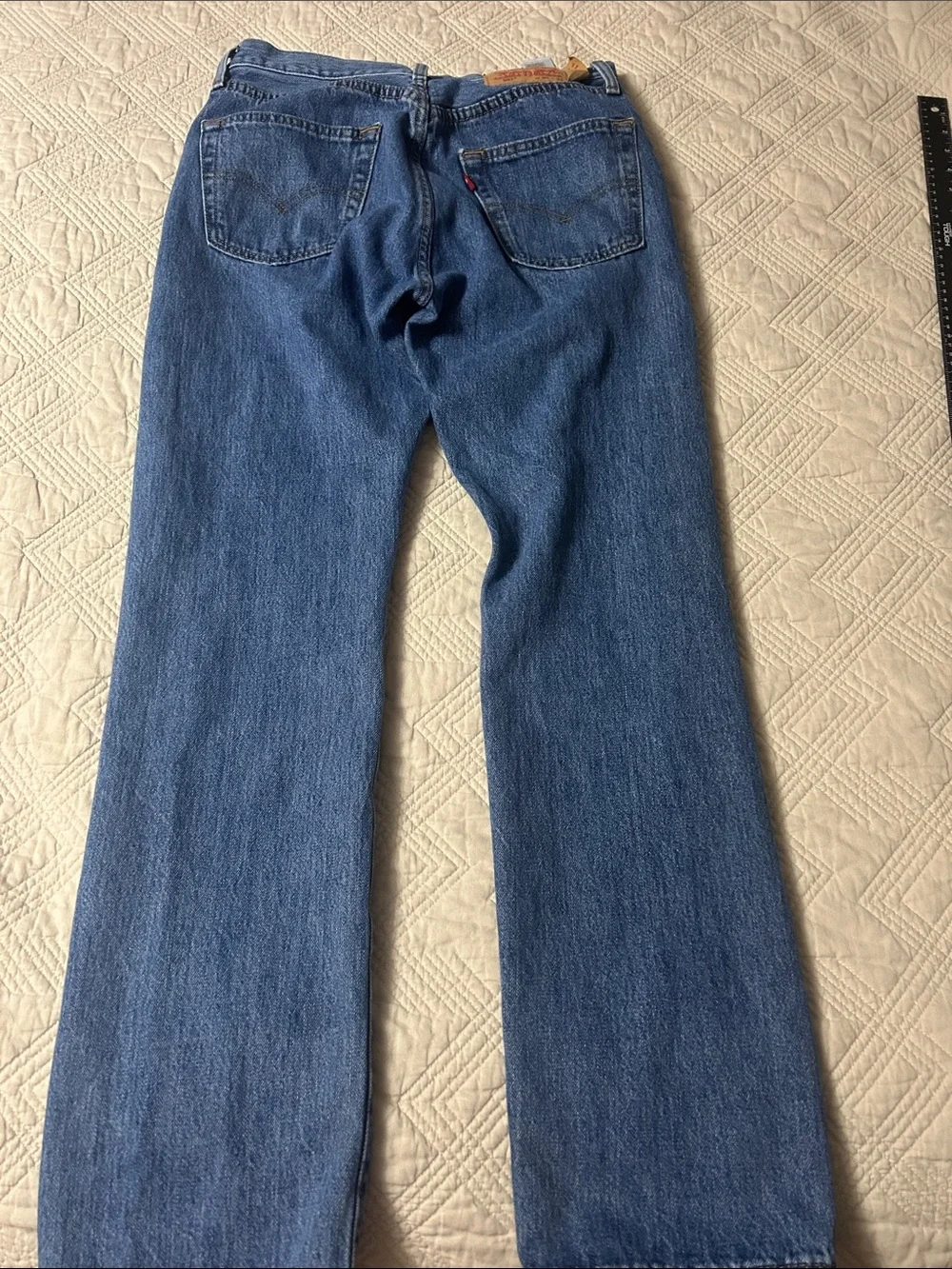Levi's Men's Light Blue Bootcut Jeans with Button Fly